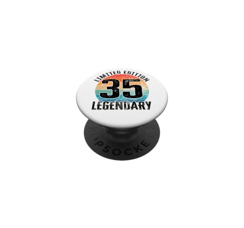 35 cumpleaños Vintage Legendary Bday Limited Edition PopSockets PopGrip Adhesivo