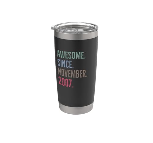 Impresionante desde noviembre de 2007 Edad Cumpleaños Idea Vaso térmico de acero inoxidable de...