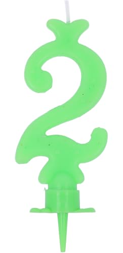 Vela feliz cumpleaños verde n.2