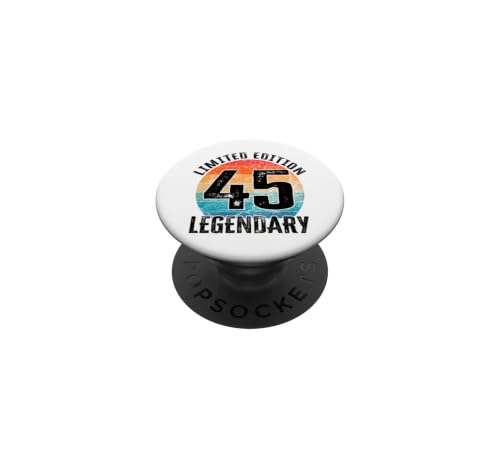 45 cumpleaños Vintage Legendary Bday Limited Edition PopSockets PopGrip Adhesivo