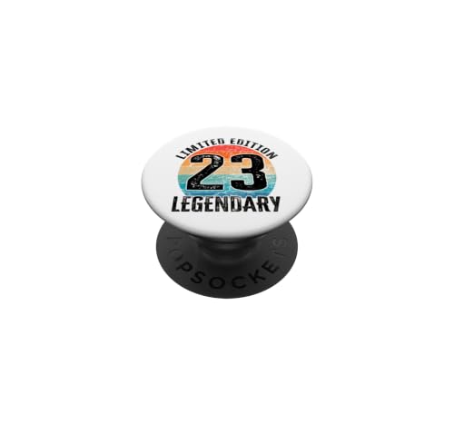 23 cumpleaños Vintage Legendary Bday Limited Edition PopSockets PopGrip Adhesivo