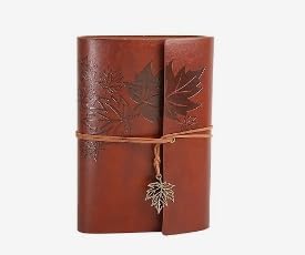 wenrescry Cuaderno de cuero vintage