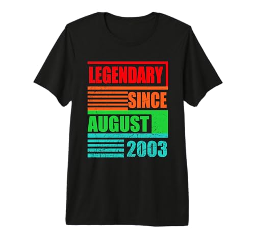23 cumpleaños Legendario Desde Agosto de 2003 cumpleaños Camiseta Premium