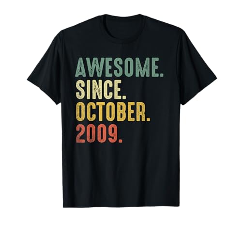 Impresionante Desde Octubre de 2009-12 cumpleaños 12 años Camiseta