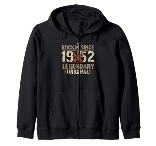 1952 vintage 70 cumpleaños rock and roll heavy metal regalo Sudadera con Capucha