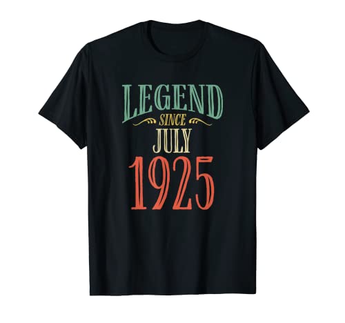 Leyenda desde julio de 1925 diseño de cumpleaños Camiseta