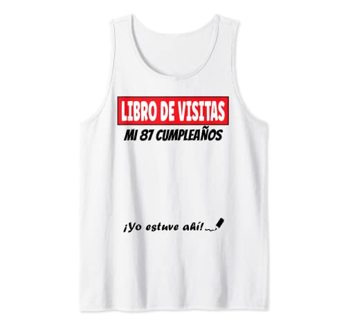 Libro De Visitas - 87 Años Cumpleaños Divertido Regalo 1934 Camiseta sin Mangas