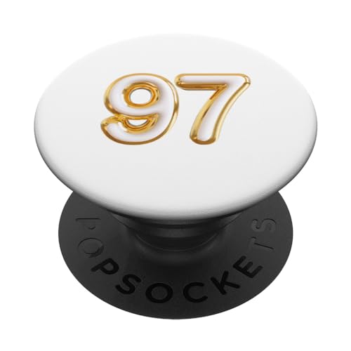 97 años Número de cumpleaños noventa y seis 97.º cumpleaños PopSockets PopGrip Intercambiable