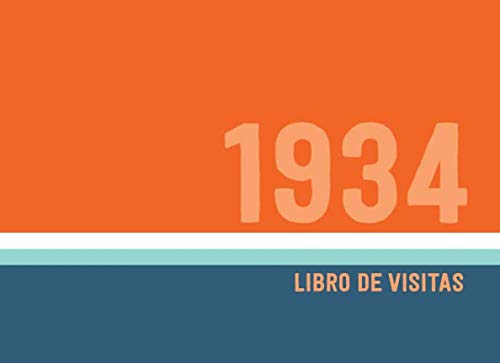 1934 Libros de Visitas: Libro de visitas para fiestas de cumpleaños de estilo retro para que la...