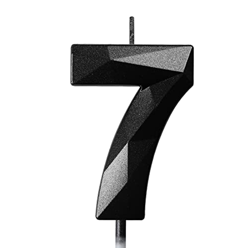 Velas Cumpleaños Vela 7 años Fiestas Velas de Cumpleaños Números 0-9 Vela Cumpleaños Negra...