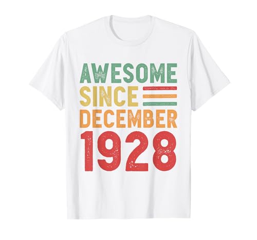 Impresionante regalo de 100 cumpleaños desde diciembre de 1928 Camiseta