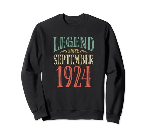 Leyenda desde septiembre 1924 Diseño de cumpleaños Sudadera