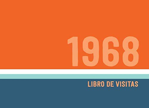 1968 Libros de Visitas: Libro de visitas para fiestas de cumpleaños de estilo retro para que la...