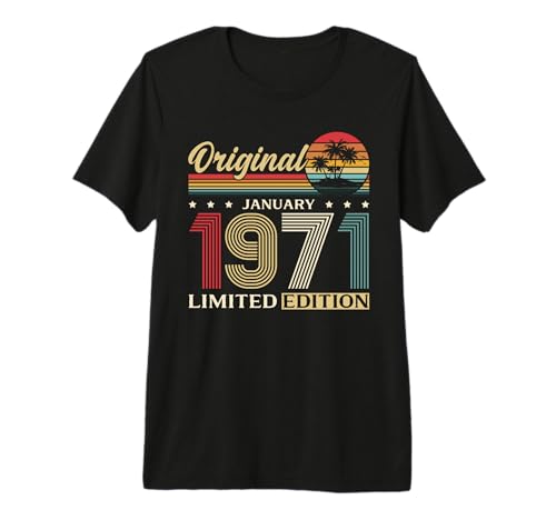 55 cumpleaños Hombre Mujer Regalo Enero 1971 Camiseta Premium