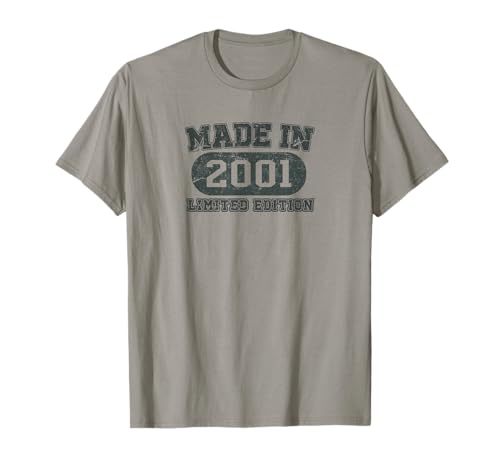 Made in 2001 25 Cumpleaños Regalo 25 Años Hombre Mujer Camiseta