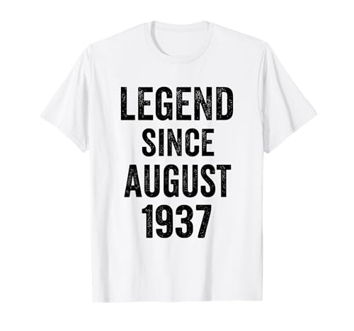 89 Decoraciones de cumpleaños para Hombre, 89 años, Agosto de 1937, 89 cumpleaños Camiseta