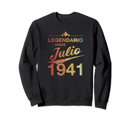 80 cumpleaños Nacido en julio de 1941 Vintage 80 años Retro Sudadera