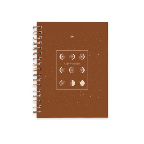UO - Cuaderno A5 - Confía en Tus Tiempos, Tapa Dura, 200 páginas, libreta Puntos, 15x22 cm,...