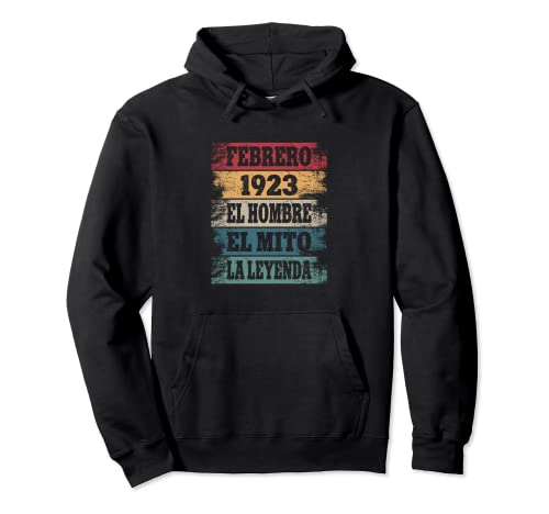 99 Cumpleaños Regalo Años Divertido Decoración Febrero 1923 Sudadera con Capucha