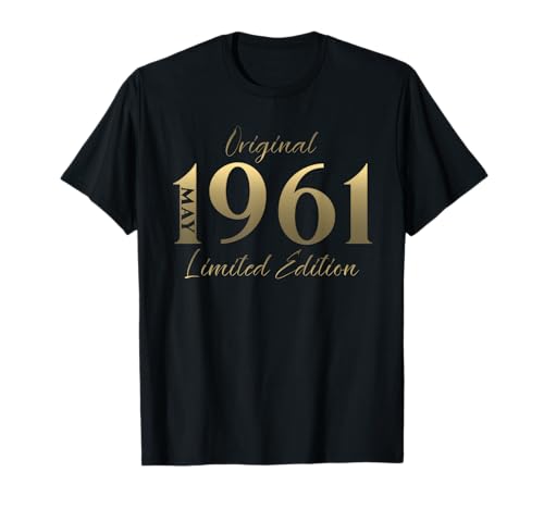 65 cumpleaños Hombre Mujer Regalo Mayo 1961 Camiseta
