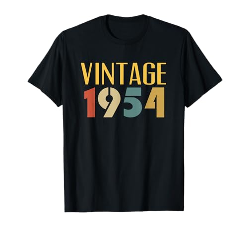 Vintage 1954 Divertido 72 Cumpleaños Hombre Mujer 72 Años Camiseta