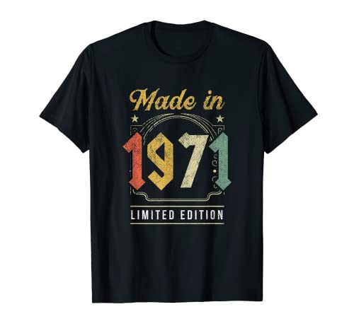 Hombre Hecho en enero de 1971 Bday Vintage 50 Cumpleaños Camiseta