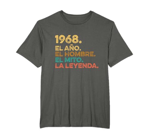 Año Hombre Mito Leyenda - Cumpleaños Regalo Vintage 1968 Camiseta