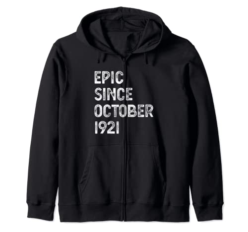 101st Cumpleaños Hombres Mujeres Épicas Desde Octubre 1921 Sudadera con Capucha