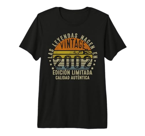 Las Leyendas Nacen En 2002 24 Años Cumpleaños Hombre Regalo Camiseta Premium