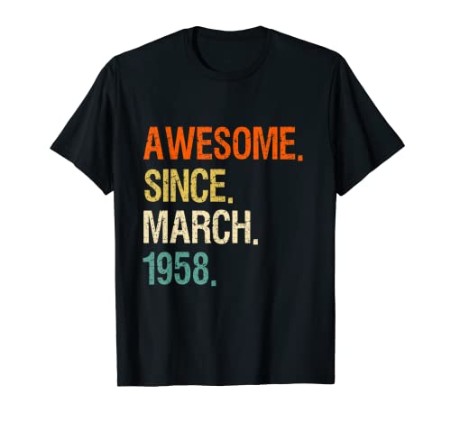 64 cumpleaños impresionante desde marzo de 1958 Camiseta