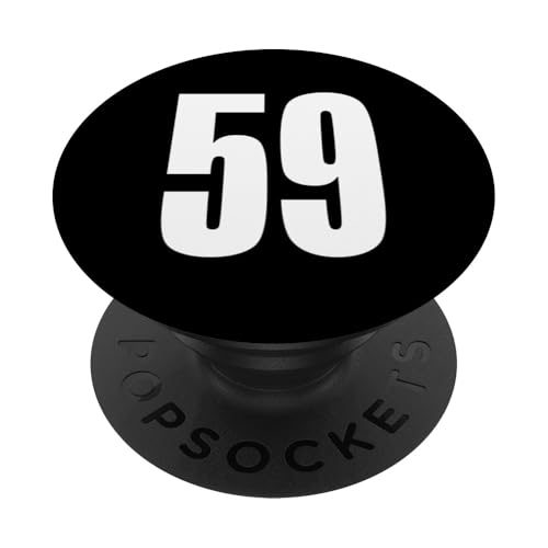 Número Cincuenta y Nueve # 59 Uniforme de Equipo Deportivo Cumpleaños 59 PopSockets PopGrip...