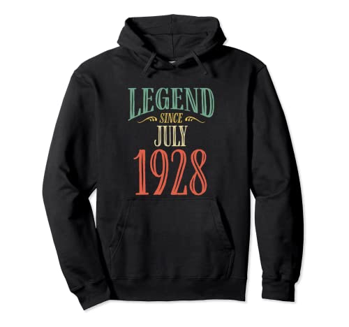 Leyenda desde julio de 1928 diseño de cumpleaños Sudadera con Capucha