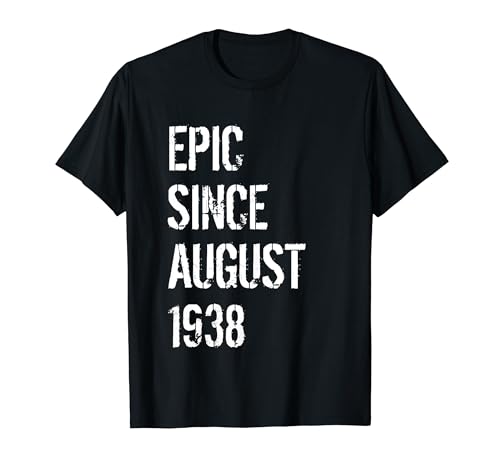 86 Cumpleaños Hombres Mujeres Nacidos En Agosto 1938 Camiseta