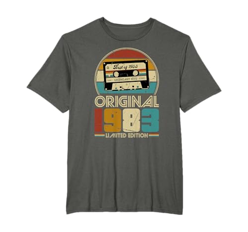 1983 Vintage Cumpleaños Retro Edición Limitada Hombres Mujer Regalo Camiseta