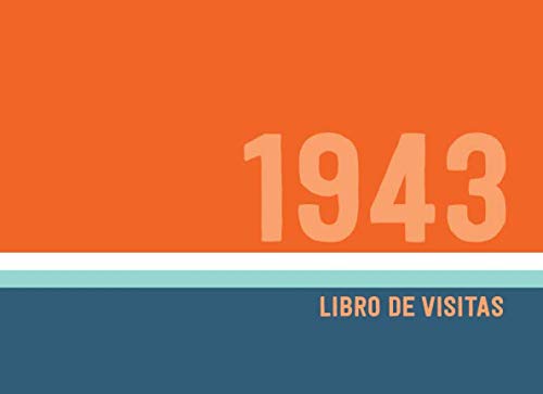 1943 Libros de Visitas: Libro de visitas para fiestas de cumpleaños de estilo retro para que la...