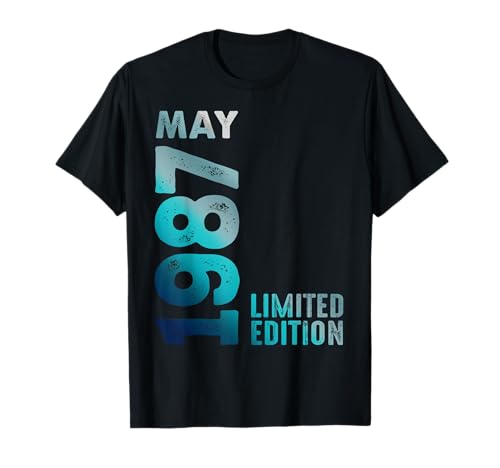Edición Limitada Mayo 1987 Cumpleaños Camiseta