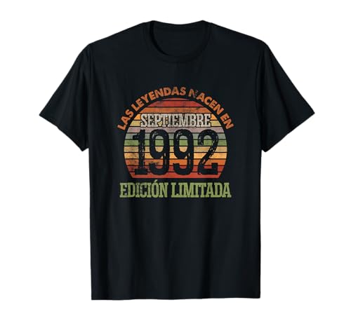 Las Leyendas nacen en Septiembre 1992 34 Cumpleaños Hombre Camiseta
