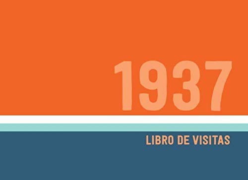 1937 Libros de Visitas: Libro de visitas para fiestas de cumpleaños de estilo retro para que la...