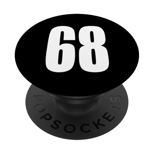 Número Sesenta y Ocho # 68 Uniforme del Equipo Deportivo Cumpleaños 68 PopSockets PopGrip Adhesivo