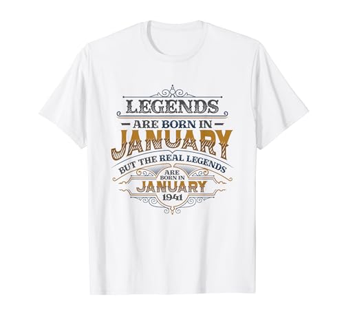 Las leyendas nacen en enero de 1941 Cumpleaños 83 de las mujeres Camiseta