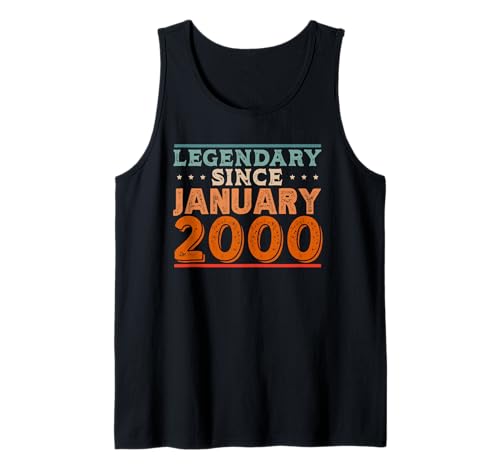 Legendario desde enero de 2000 impresionante fiesta retro de cumpleaños Camiseta sin Mangas