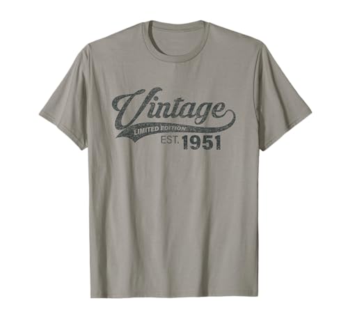 Vintage 1951 Divertido Regalo 74 cumpleaños Hombre Mujer Camiseta