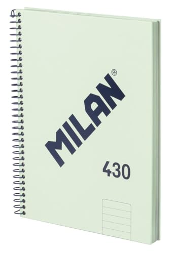 MILAN® Cuaderno A5 con tapa dura, papel a líneas (7 mm), 80 hojas de 95 gr/m², colección 430,...