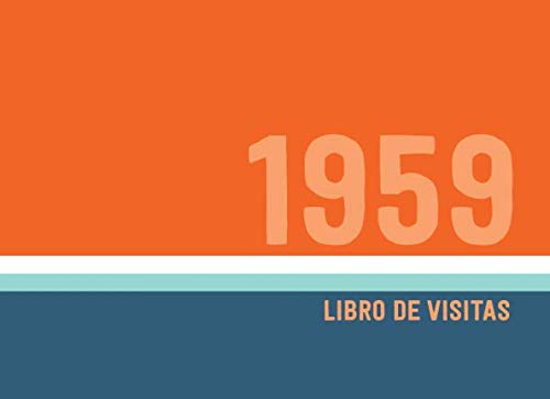 1959 Libros de Visitas: Libro de visitas para fiestas de cumpleaños de estilo retro para que la...
