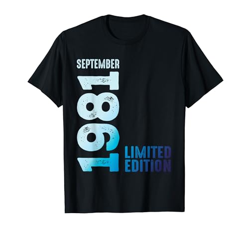 Septiembre 1981 Año 1981 Retro 1981 Vintage Edición Limitada Camiseta