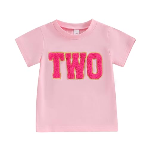 Geagodelia Todder - Camiseta de manga corta para bebé y niña, cuello redondo, bordada con...