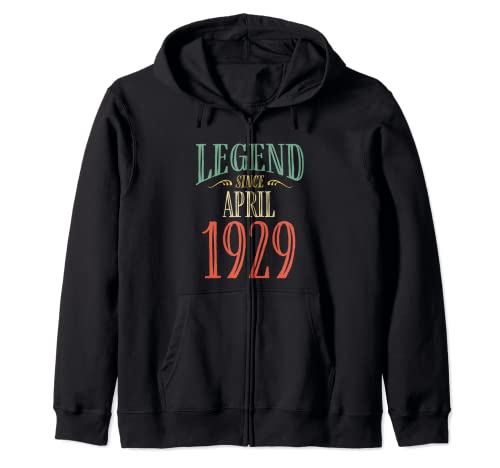 Leyenda desde abril de 1929 Diseño de cumpleaños Sudadera con Capucha