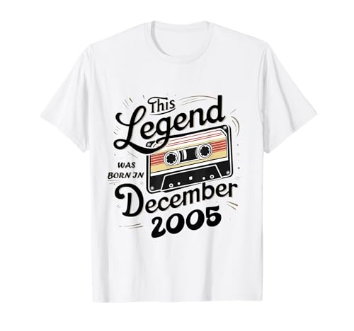 Esta Leyenda nació en diciembre de 2005 Awesome Man Birthday Camiseta