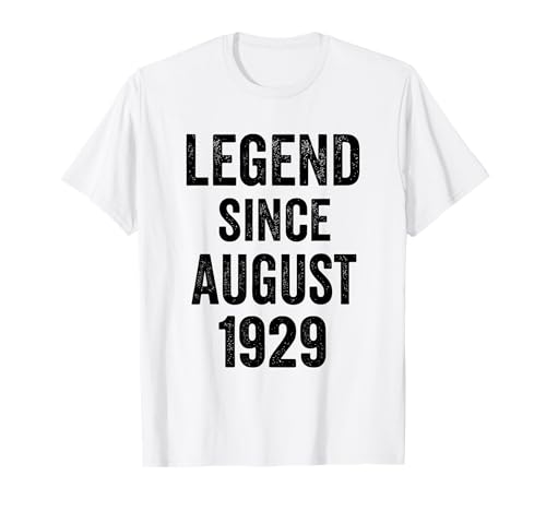 Decoraciones de cumpleaños 97 para Hombre, 97 años, Agosto de 1929, 97 cumpleaños Camiseta