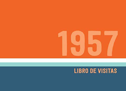 1957 Libros de Visitas: Libro de visitas para fiestas de cumpleaños de estilo retro para que la...
